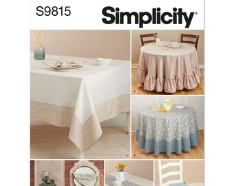 Simplicity S9815 Table Toppers and Covers, Table Runners  R11940 9815