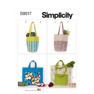 Simplicity K4325 Shopping Bags Sewing Pattern Kwik Sew S9517