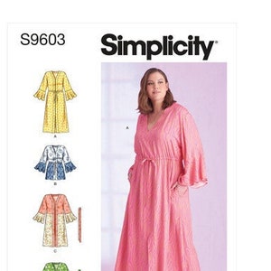 Simplicity Women&#39;s Caftans and Wraps S9603 | 9603 Plus, FF Size 18W-24W BBW