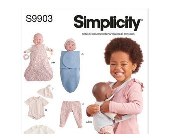 Simplicity S9903 | 9903 | R12010 15” Doll Clothes and Accessories By Andrea Schewe Designs