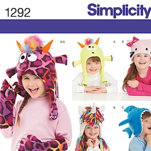 SIMPLICITY Sew Pattern 1292 Child's Hat and Mittens in 3 sizes 1292
