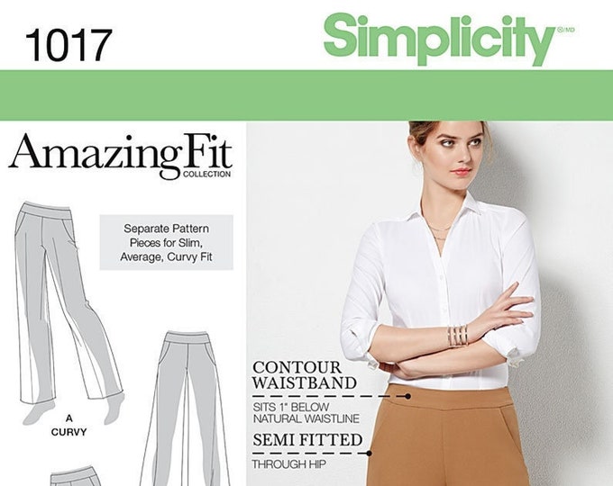Simplicity 1017 Amazing Fit Pants, Size 6,8,10,12,14 - Etsy