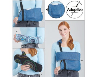 Simplicity R12031 | S9902 Wrap, Sleeves and Mitt in Two Sizes, Arm Sling, Adaptive Pattern 9902