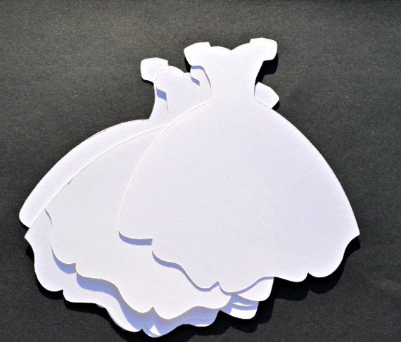 Wedding Dress Die Cut Set of 4 Sweet 16 Dress Fairytale - Etsy