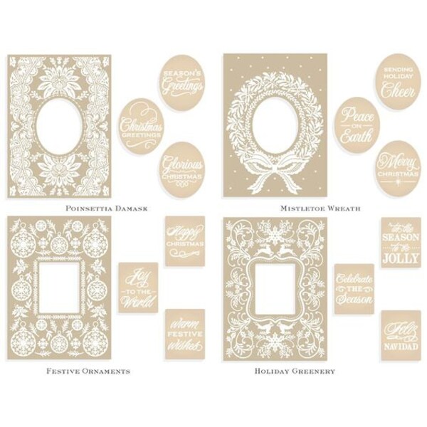 Anna Griffin® Christmas Frames Embossing Folders
