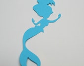 Tiny Mermaid Die Cuts, Mermaid Paper Cuts, Mermaid Embellishment, Beach theme die cuts