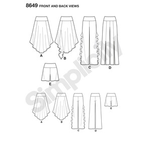 Simplicity D0961 / 8649 - Patrones De Costura Para Pantalones De Mujer