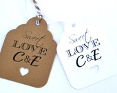 Sweet Love Tags Shower Favor Thank You Tags Wedding Thank You Tags