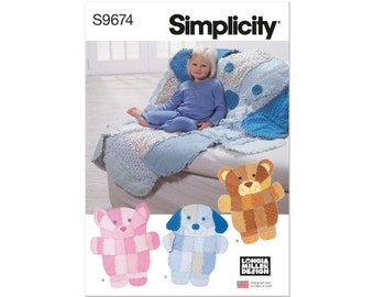 Simplicity Rag Quilt Pattern S9674 Dog, Bear, Cat Patterns | 2004 | 4993 by Longia Miller