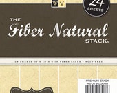 Fiber Natural Stack Cardstock 6x6 Inch