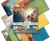 Little Man Paper Pad / Primary color Cardstock for Boys by Paper House Productions - 8 x 8 Paper Pad -