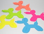 Balloon Dog Die Cut/Set of 20 Favor Tags/Custom Dog Die Cuts/Party Thank You/Die Cut Set/Birthday Decorations