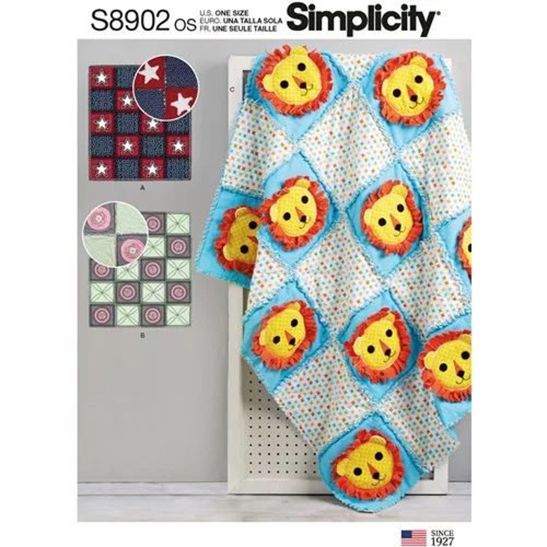Simplicity Sewing Pattern S8902 Rag Quilts, Circle Rag Quilt Pattern ...