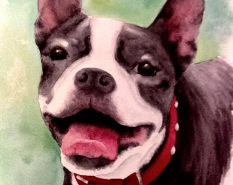 Custom Watercolor Pet Portrait - 5x7