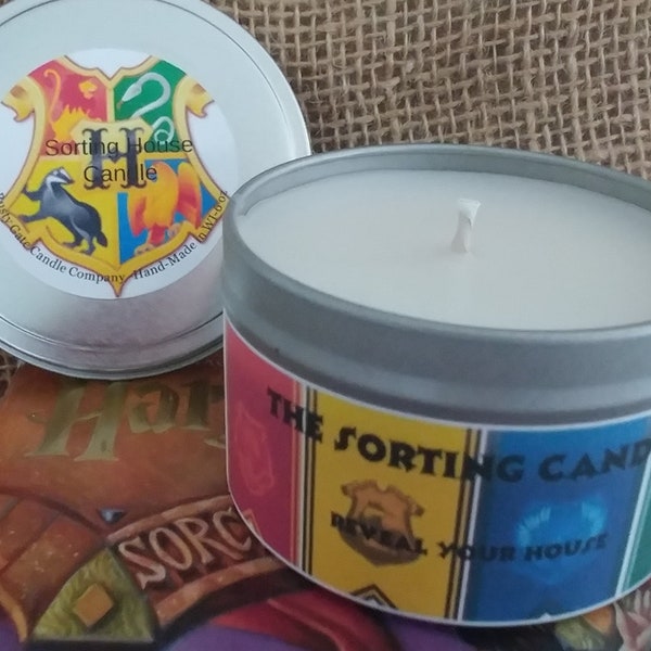 Sorting House Candle, Sorting Hat, Hogwarts Letter, Harry Potter, HP Fan, Wizard Gift, Witch Candle, Muggle Gift, House Pride, Butterbeer