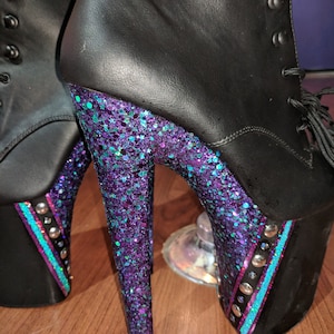 Cosmic &quot; Glittered Exotic Dance boots, Pole dance boots , 8inch heels