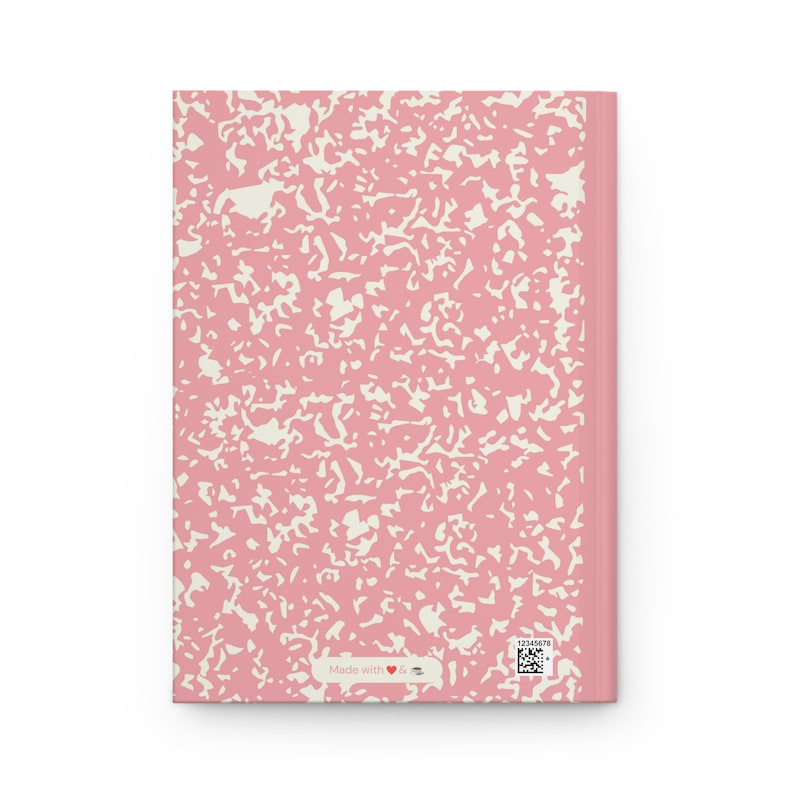 Marbled Hardcover Journal: Pastel Colors, Heart Label image 4