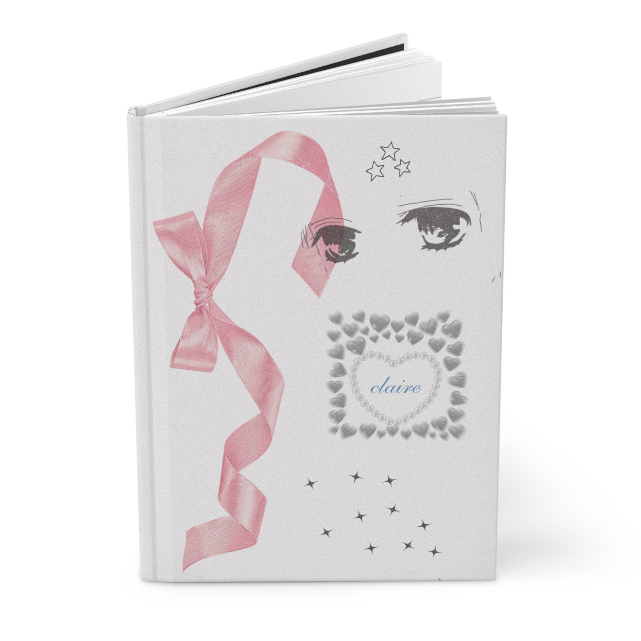 Aesthetic simple coquette print Hardcover Journal for Sale by  Cronchyfrog11