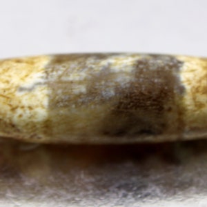 FRETE GRÁTIS - Santuário budista tibetano antigo e raro DZI com 2 listras - 59x13x13mm