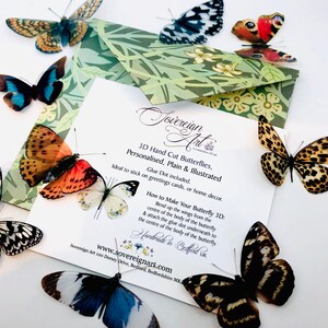 3D Decorative Butterflies x 27, 3D Butterfly Art, Wedding Embellishments, Craft Supplies, Craft Butterflies, Butterfly Wall Art Decals image 2