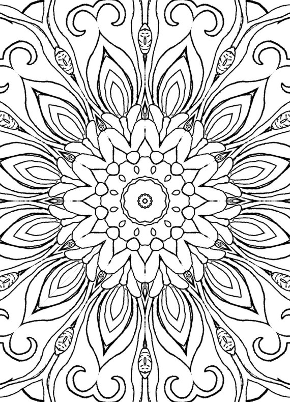 Download Items similar to 25 Coloring Pages including Mandalas, Geometric Designs, Rug Patterns ...