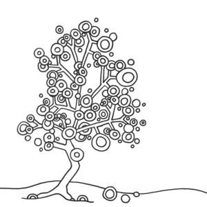 10 Trees Set3 ColoringPages Original Art Coloring Book for Adults:Coloring Therapy, Coloring Pages for Adults, Printable, Christmas Tree