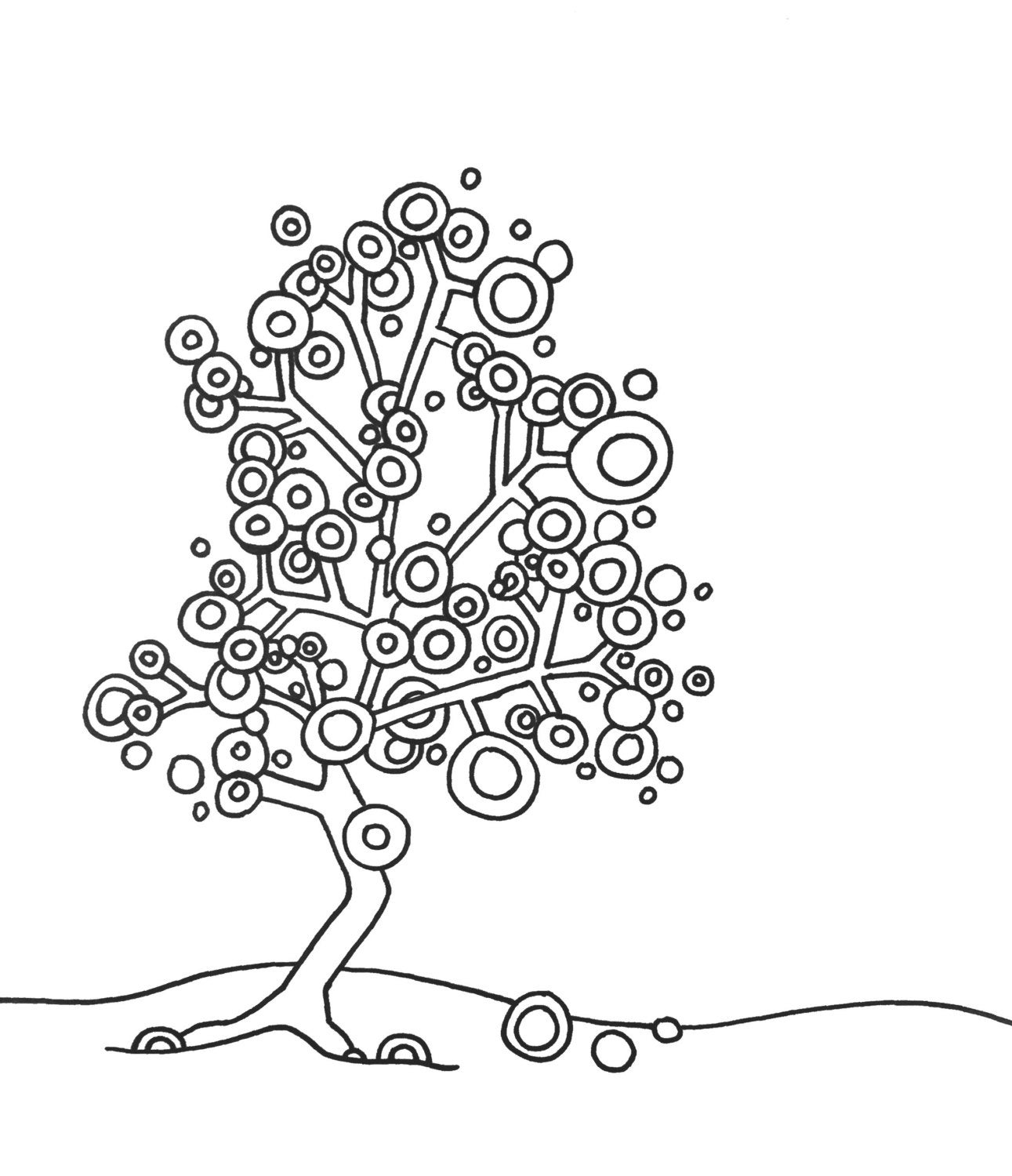 Download 10 Trees Set3 Coloringpages Original Art Coloring Book For Etsy