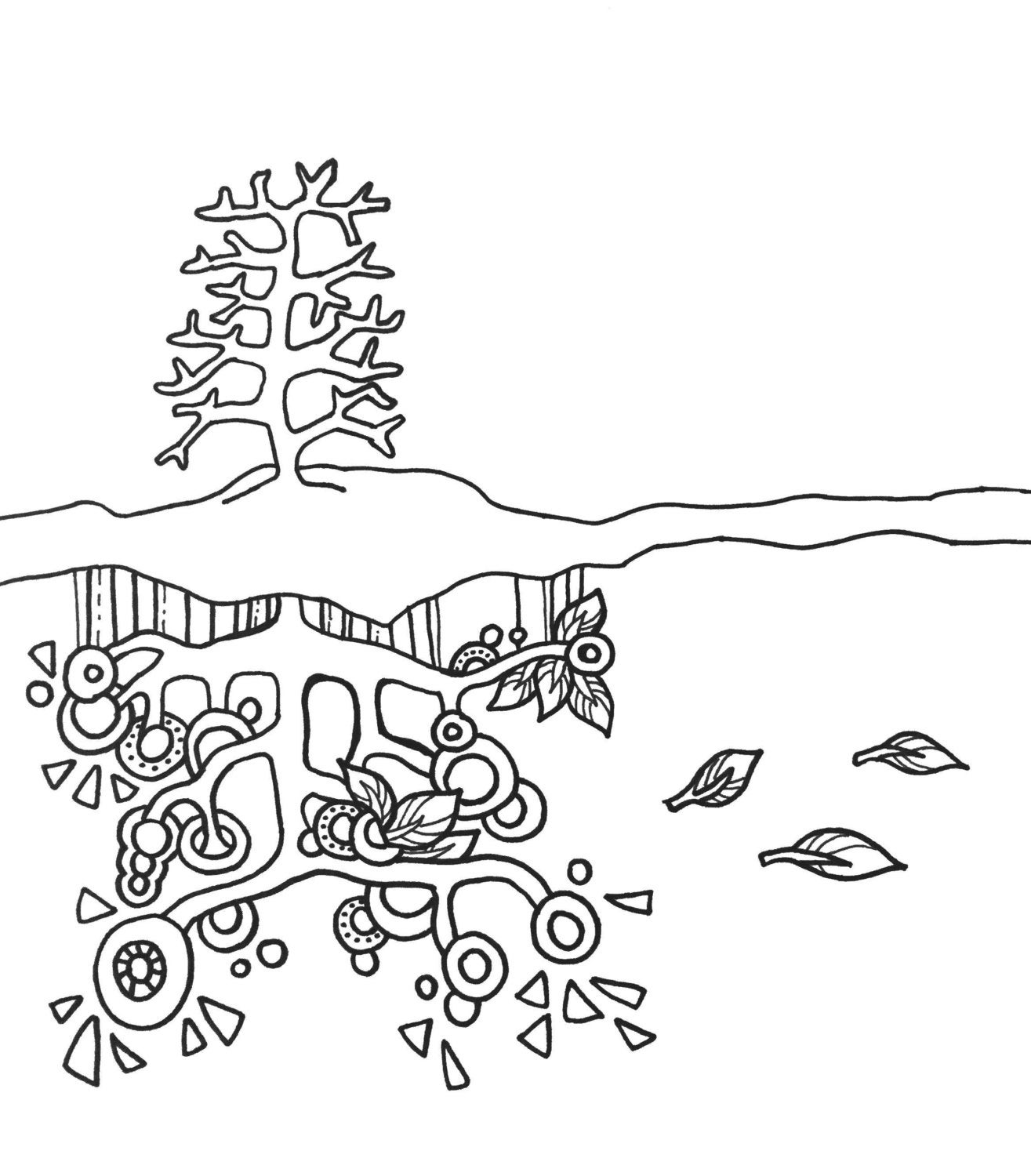 10 Trees Set3 ColoringPages Original Art Coloring Book for | Etsy