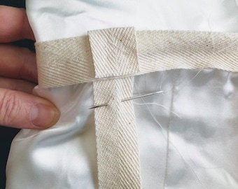 Cotton Twill Tape Heavyweight 1" - sold by the yard