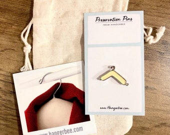 Padded Hanger Museum Lapel Pin