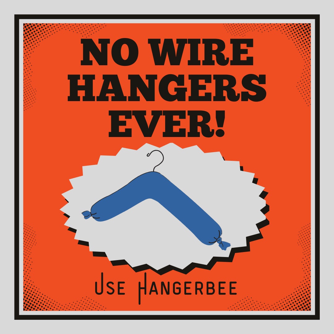 No Wire Hangers Ever Hangerbee Sticker mommy Dearest / Etsy