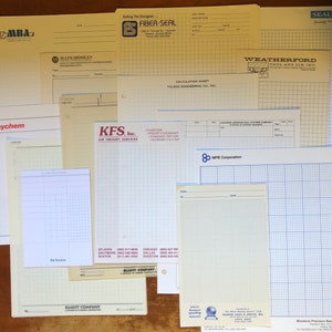Vintage Company Letterhead Graph Paper: Ephemera Pack for Journals