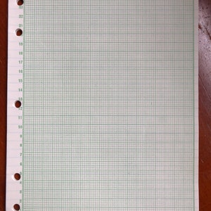 Science grid graph paper for old schoolhouse memories