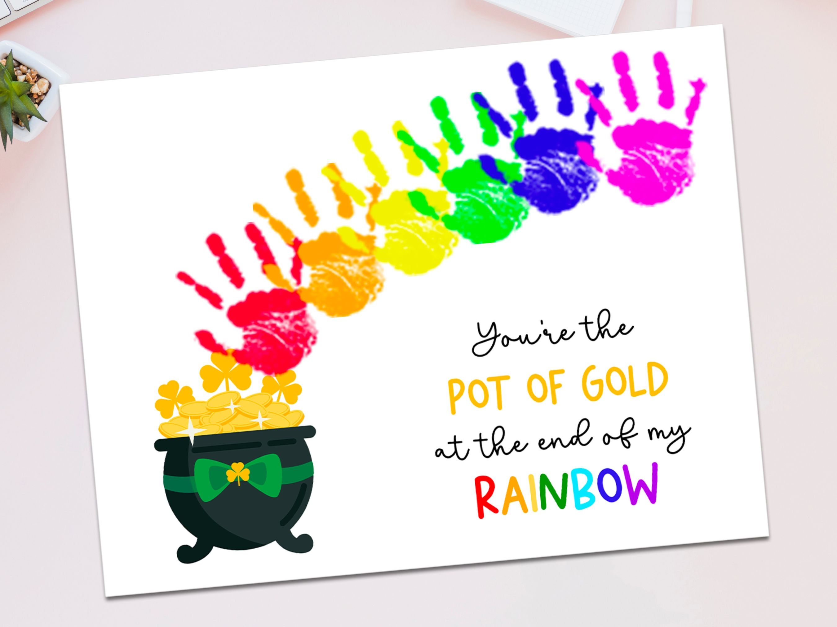 st patricks day hand prints