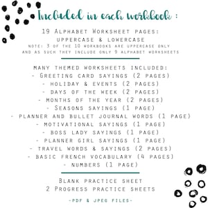 BUNDLE 370 Hand Lettering Practice Worksheets, 10 Lettering Alphabet Styles Brush/Monoline for Procreate & Print, Modern Calligraphy, iPad image 3