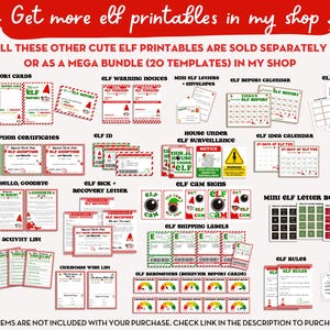 Editable Elf Note Cards, Printable Letter From Elf, Personalized ...