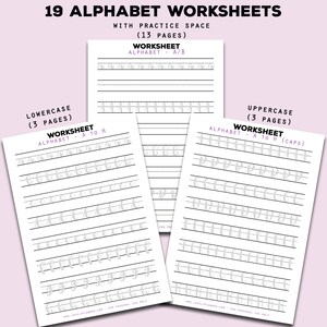 BUNDLE 370 Hand Lettering Practice Worksheets, 10 Lettering Alphabet Styles Brush/Monoline for Procreate & Print, Modern Calligraphy, iPad image 8