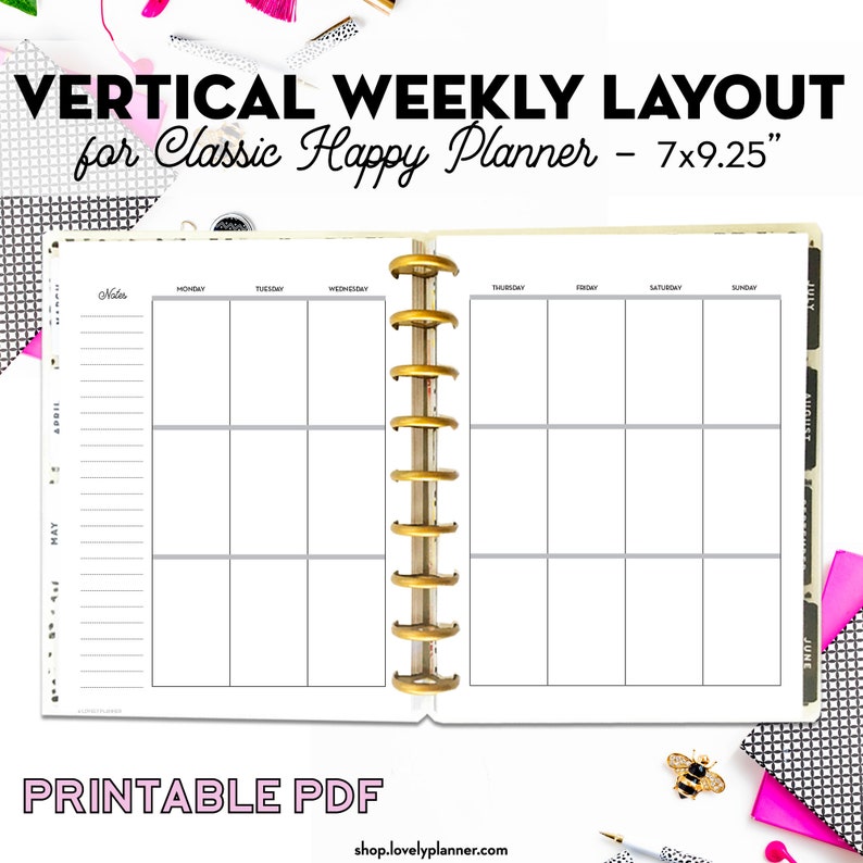 Classic Happy Planner Inserts 9 Weekly & Monthlytemplates Etsy
