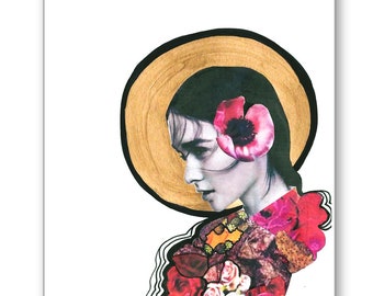 KORA 5x7 greeting card collage art