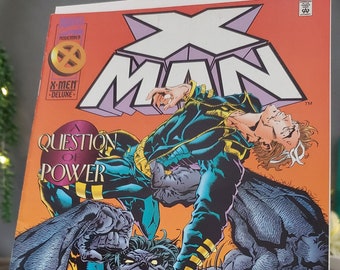 Marvel Comics X MAN A Question of Power, Stan Lee Presents...X-MAN Deluxe, Direct Edition, Full Color, Vintage Comic Book