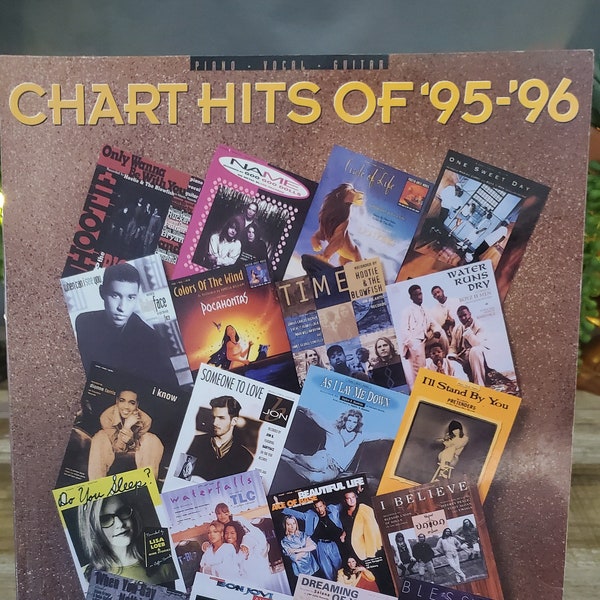 Chart Hits of '95-'96 Sheet Music, Hal-Leonard Piano Vocal and Guitar Sheet Music, I'll Stand By You (Pretenders), Let Her Cry