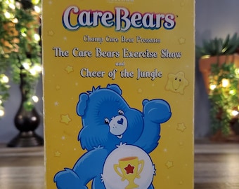 Care Bears VHS, Champ Care Bear Presents, The Care Bears Exercise Show, Cheer of the Jungle, Two Episodes, VHS Cartoon Videos