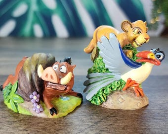 Pumbaa and Simba Figurine, Lenox Disney Magic Thimble Collection, The Lion King