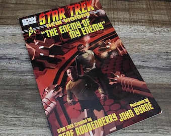 Star Trek New Visions Comic Book, "The Enemy of My Enemy", IDW 21, Kirk and Kor Alliance, Full Color Comic Book, Book Style Magazine Comics