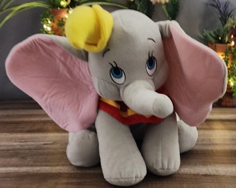 Dumbo the Elephant Plush Toy, Disneyland/Disney World Theme Park Plush Elephant, Dumbo the Flying Elephant Plush Doll