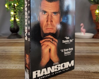 Ransom VHS, stars Mel Gipson, Rene Russo & Gary Sinise, A Tension-Packed Slam Bang Thriller, Never Mess With a Man's Children!