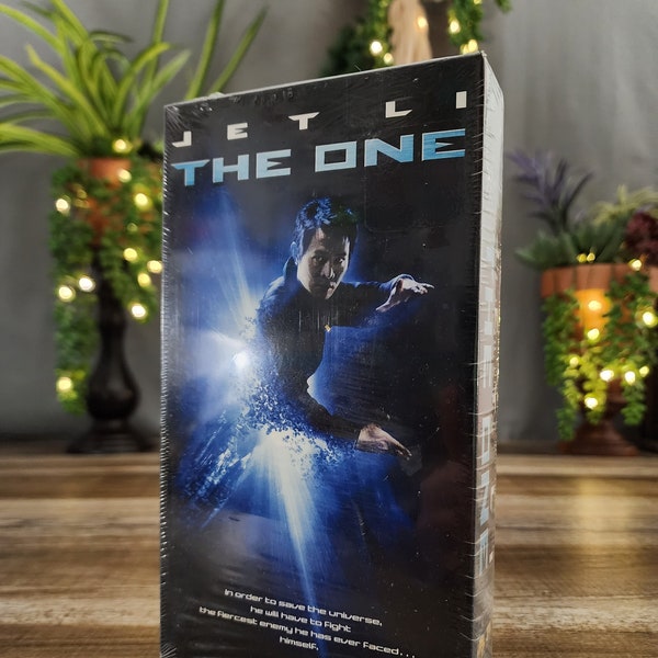 The One VHS, stars Jet Li and Jason Statham, In Order to Save the Universe He Must Fight His Fiercest Enemy... Himself!