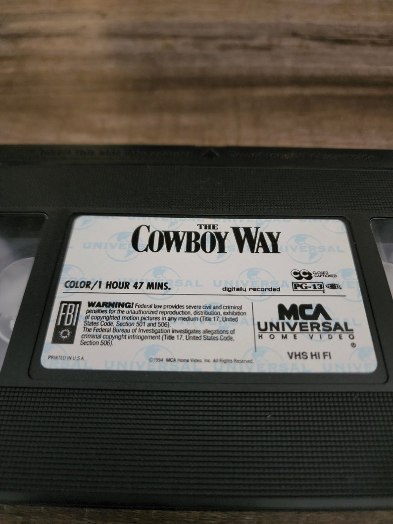 The Cowboy Way VHS Stars Woody Harrelson and Kiefer Etsy