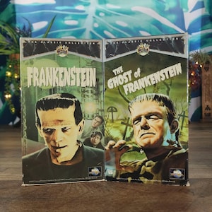 Vintage Frankenstein Double Feature VHS: Karloff Horror Classic