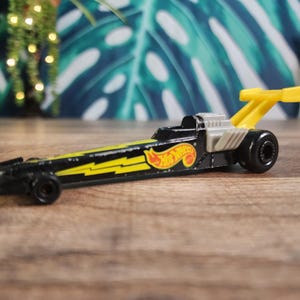 Hot Wheels Dragster, Vintage 1993 Black Lightning Dragster Hot Wheels Car, Die Cast Metal